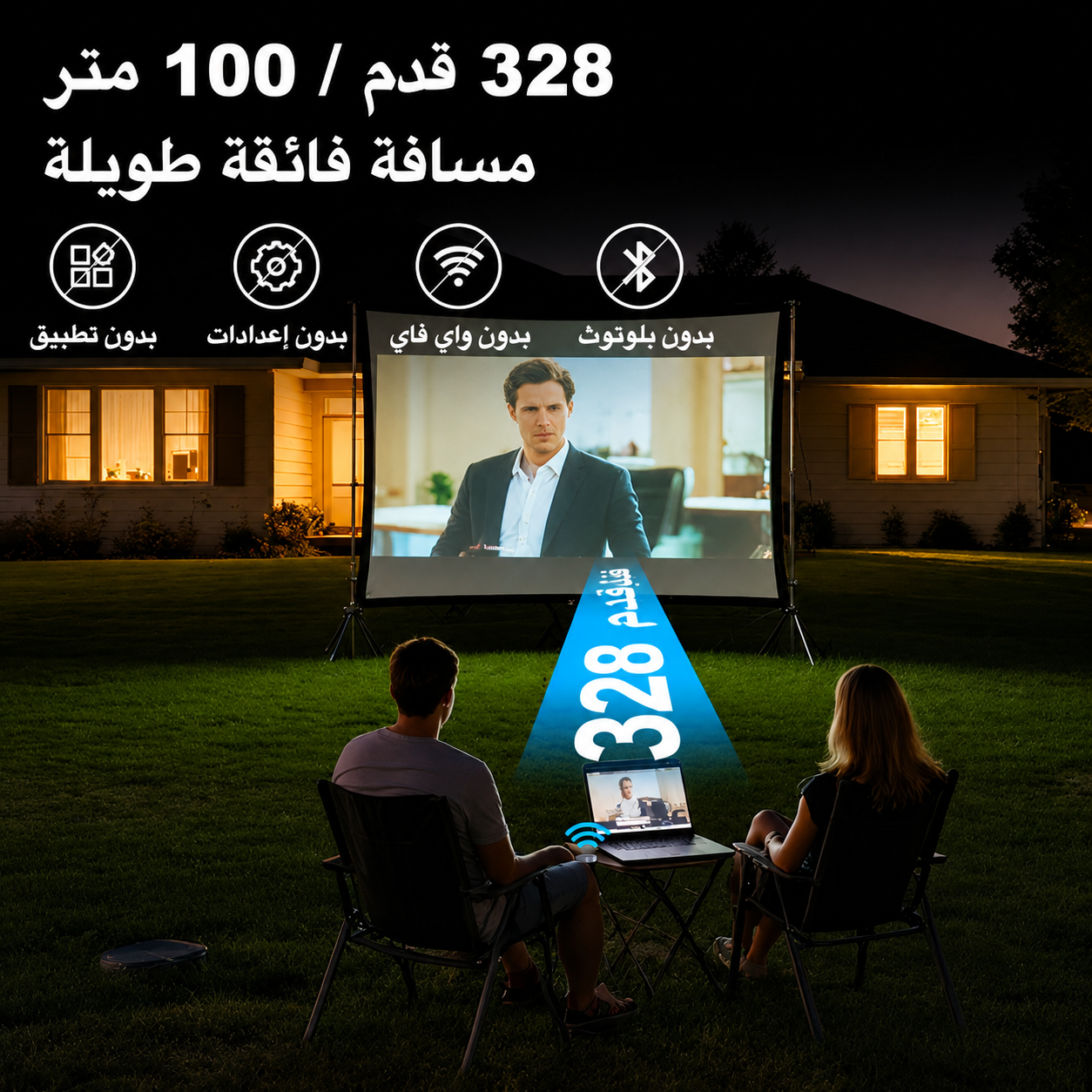 وصّل واعرض فوراً – جهاز مشاركة شاشة لاسلكي HDMI وUSB-C | بدون Wi-Fi أو Bluetooth | توافق واسع مع جميع الأجهزة